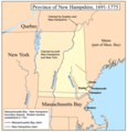 Image 8Map showing several claims and disputed borders, 1691–1775 (from History of New Hampshire)