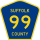 County Route 99 marker