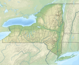 Location of Alcove Reservoir in New York, USA.
