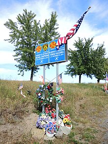 Firefighter Memorial at the site of the shooting