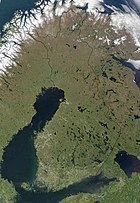 Nasa-Satellietbeeld van Finland.