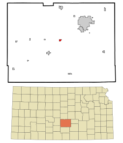 Location within Reno County and Kansas