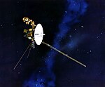 Concepção artísitica de uma sonda Voyager no espaço.