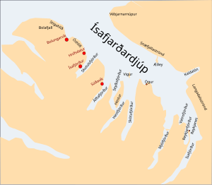 Mapo de Ísafjarðardjúp