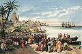 L'arrivée de Vasco de Gama à Calicut en 1498, Alfredo Roque Gameiro, v. 1900