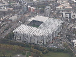 Letecký pohled na St James' Park