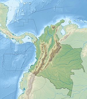 Malpelo na zemljovidu Kolumbije