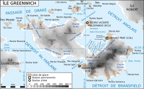 Carte de l'île Greenwich.