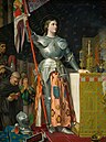 ז'אן ד'ארק בהכתרת שרל השביעי. ציור של ז'אן-אוגוסט-דומיניק אנגר