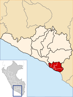 Location of Islay in the Arequipa Region