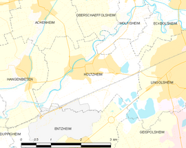 Mapa obce Holtzheim