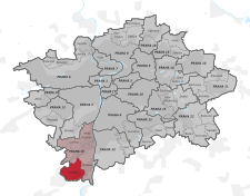 Praha-Lipence na mapě
