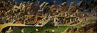 弗拉·安傑利科的《底比斯地域（義大利語：Tebaide (Angelico)）》，75 × 208 cm，約繪於1418年，1948年始藏[19]