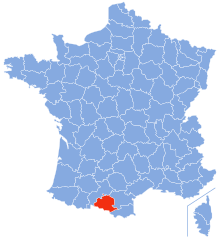 Locator map, diocese of Pamiers
