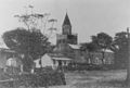An upclose photograph of the Church in 1890, before the gate was built