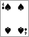 next row: on top of the 3 of spades lies the 4