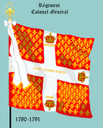 drapeau d’Ordonnance du régiment Colonel-Général de 1780 à 1791