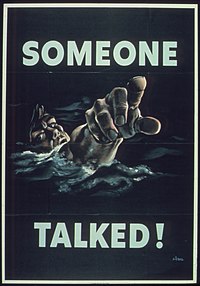 The "Someone Talked" poster