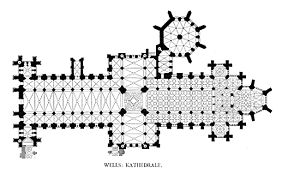 Grunnplan av katedralen i Wells
