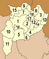 Chiang Rais distrikter nummerert