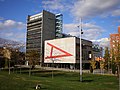 A ajaguda amb peix, fachada del Ayuntamiento, Mollet del Vallés.