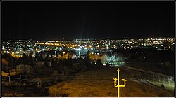 The city of Khomeyn at night