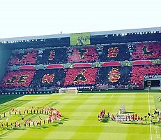 Spartak fans in match against AS Trenčín in 2018
