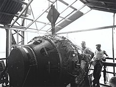 The Gadget kurz nach der Fertigstellung am 15. Juli 1945