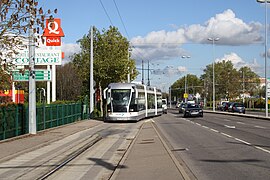 TVR an der Einfädelstelle in die Leitschiene am Beginn der Endschleife