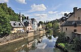 D'Uelzecht am Pafendall, vum Béinchen aus a Richtung Clausen gekuckt.