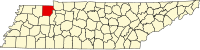 Map of Tenesi highlighting Henry County