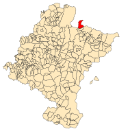 Localização do município de Valcarlos em Navarra