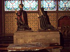 Orants de Jean Juvenal des Ursins (muerto en 1431) y su mujer Michelle de Vitry, en Notre Dame de París.