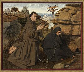 "Saint Francis of Assisi Receiving the Stigmata", karya Jan van Eyck versi Turin sekitar tahun 1430-1432