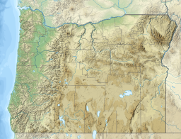 Location of Lake Celilo in Oregon and Washington, USA.