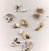 Cardamom fruit and seeds