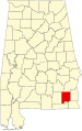 State map highlighting Dale County