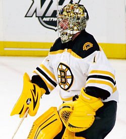 Marty Turco v dresu Boston Bruins