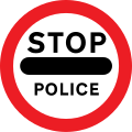 Stop before crossing, Police ahead