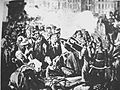 Starcie wojska z demonstrantami pod Kolumną Zygmunta, 8 kwietnia 1861 roku – nieznanego artysty
