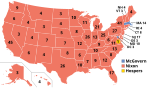 Electoral map, 1972 election