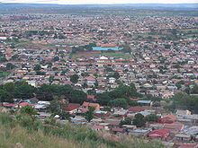 Aerial shot of the Mamelodi township, located outside of Pretoria