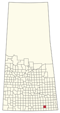 Location of the RM of Cymri No. 36 in Saskatchewan