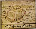 Vue de la ville au XVIIIe siècle tirée du Codex Welser