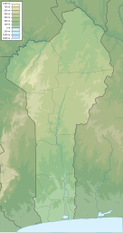Location of Lake Ahémé in Benin