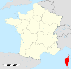 Localisacion de la Corse en France