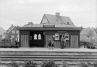 Tyresövägens hållplats i Enskededalen, 1931