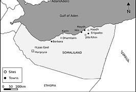 Location of Dhambalin in Somaliland