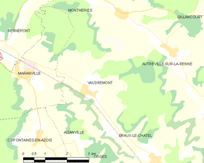 Poziția localității Vaudrémont