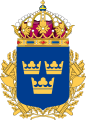 Emblemet for Sveriges politi kombinerer det svenske riksvåpenet og fasces.